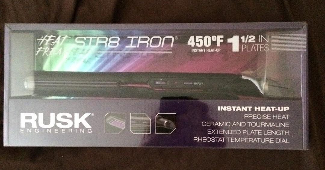 rusk heat freak straightener in a box