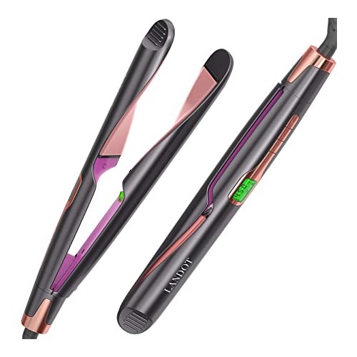 LANDOT Hair Straightener and Curler 2 in 1