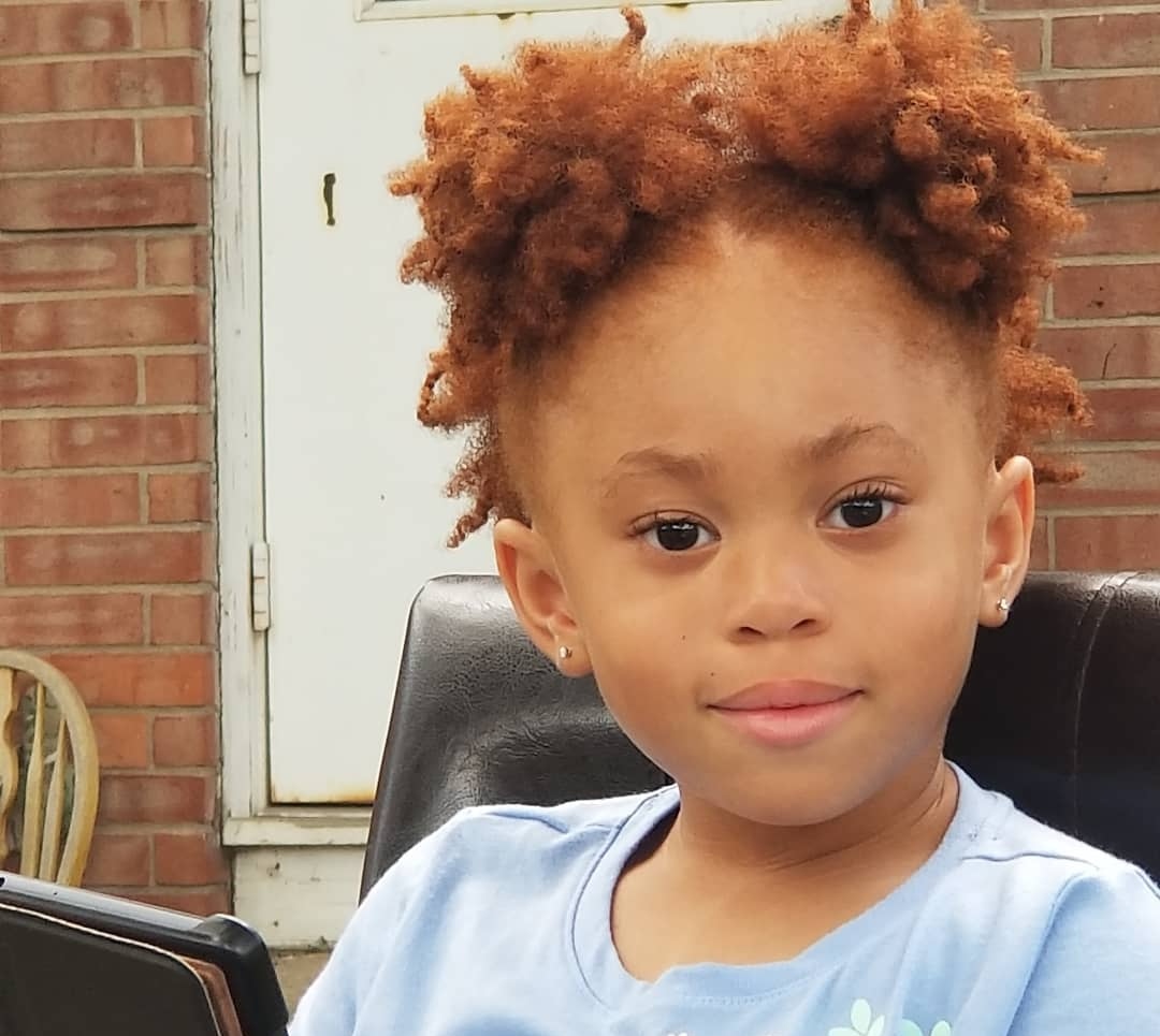 african american baby with red hair