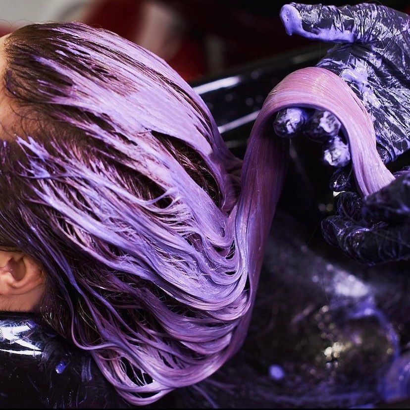 purple shampoo on natural red hair