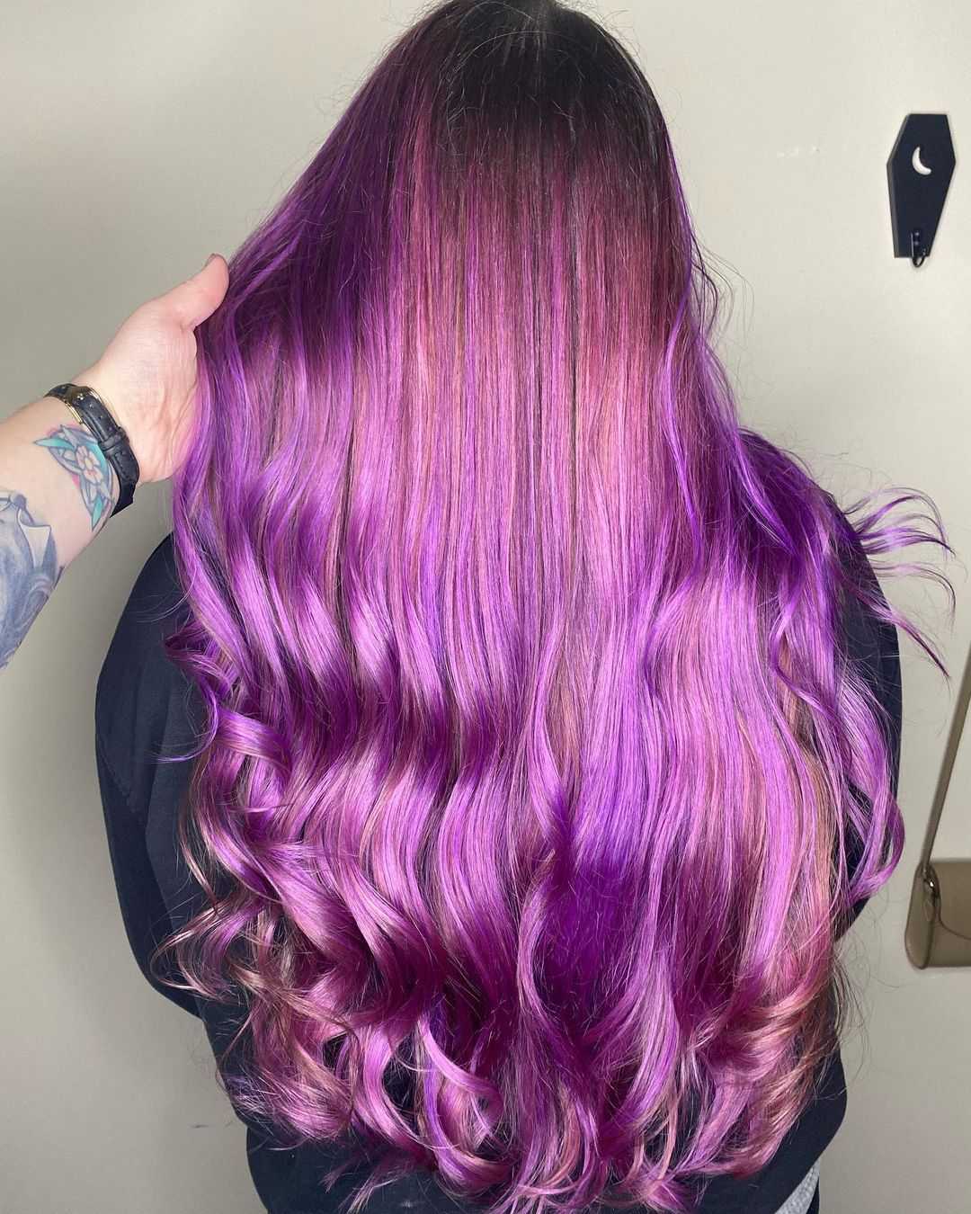 purple Arctic Fox hair dye on hair