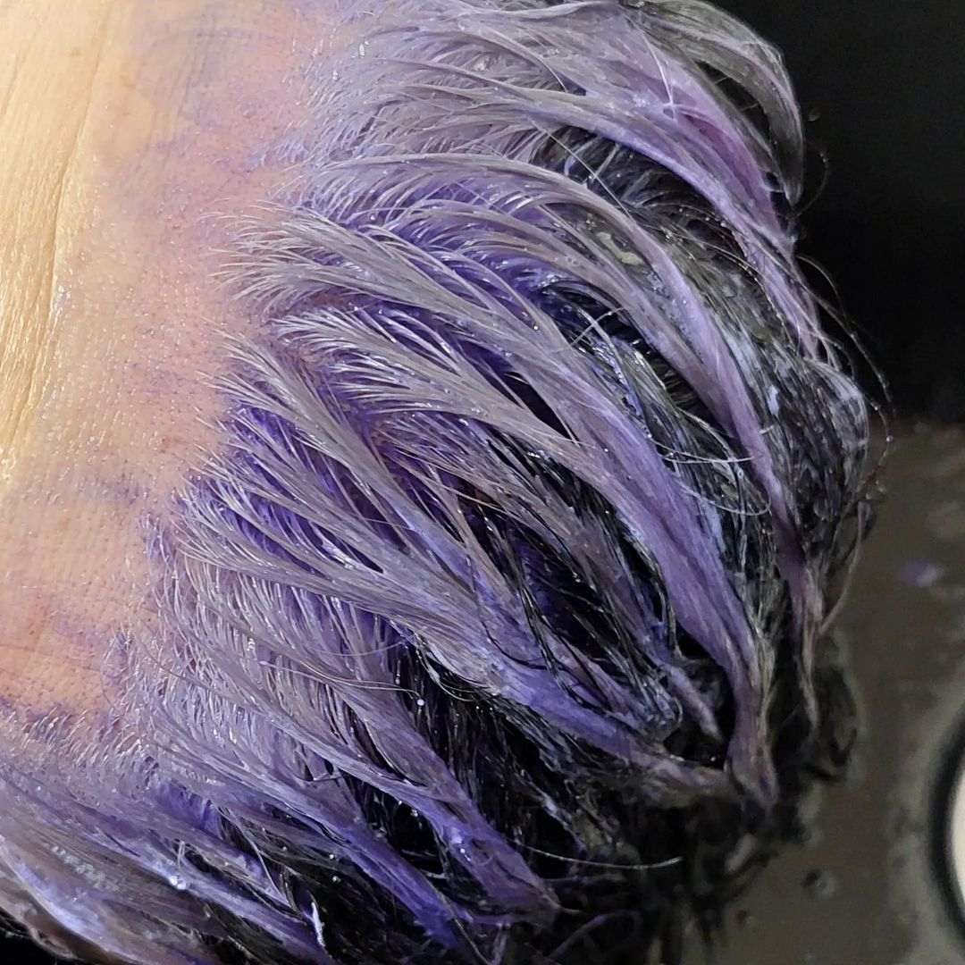 using purple shampoo on black hair
