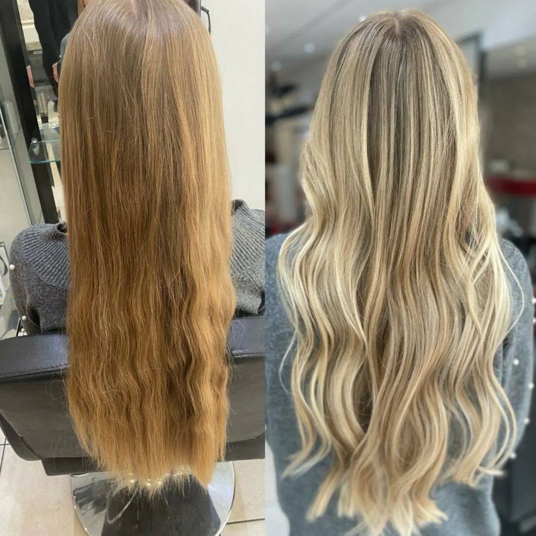 tone hair before and after