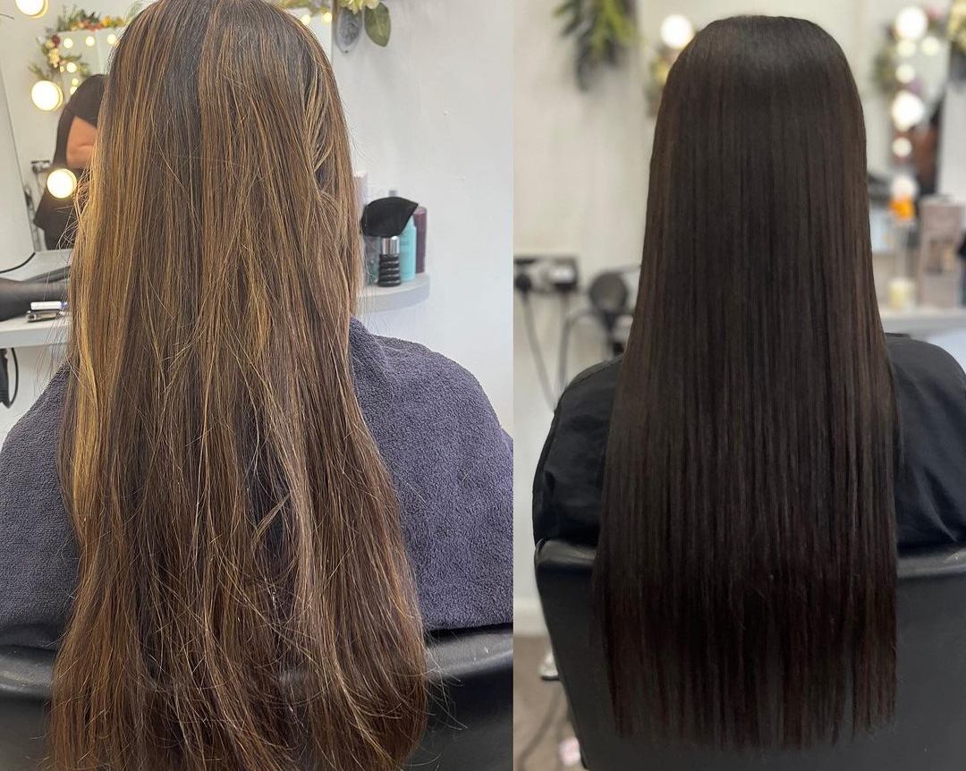overtone hair before and after
