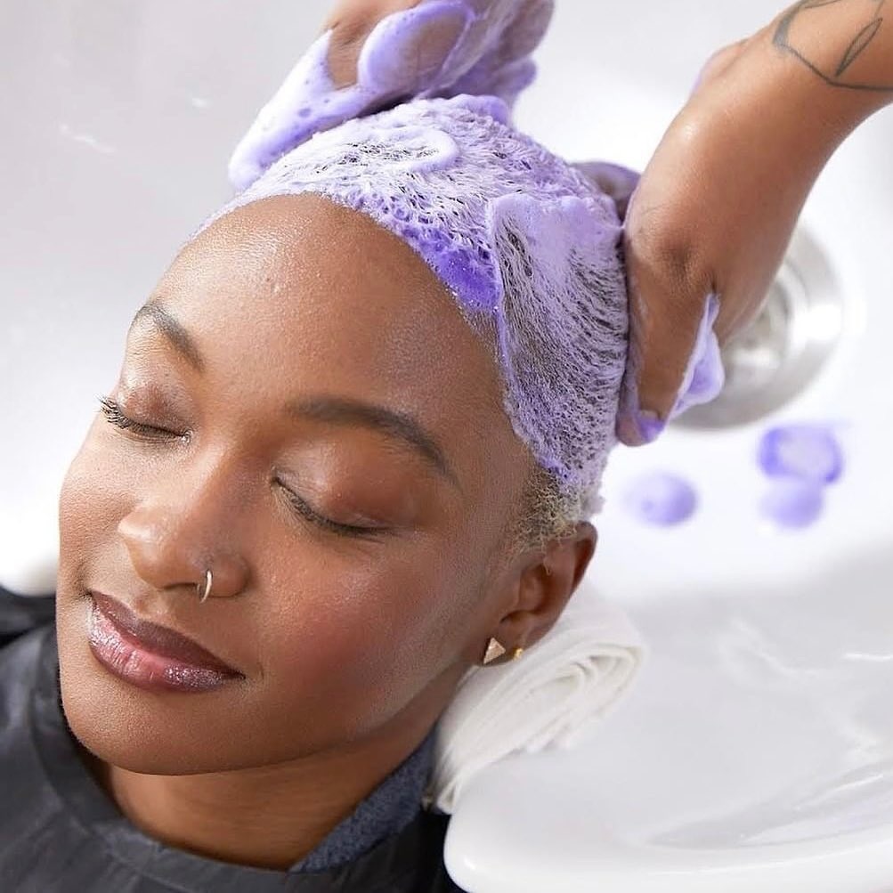 purple shampoo on natural dirty blonde hair 