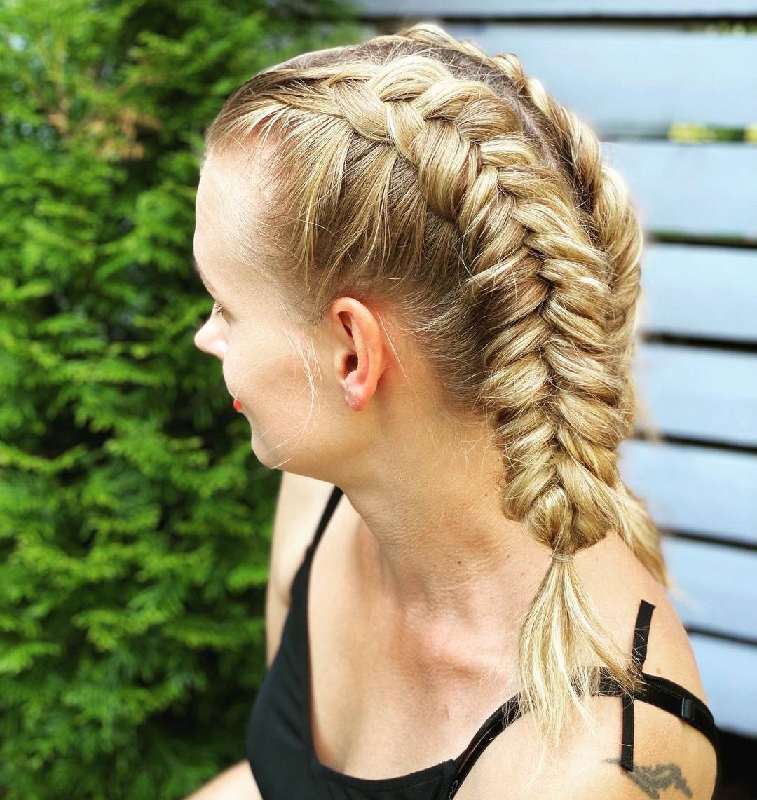 Fishtail Braids to prevent your hair from smelling like bonfire