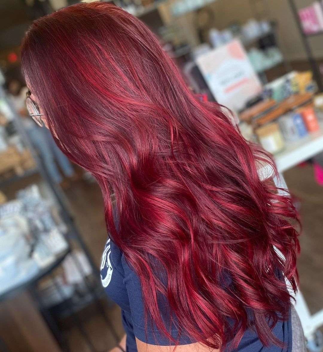 Blood Red Bright Red Hair Color