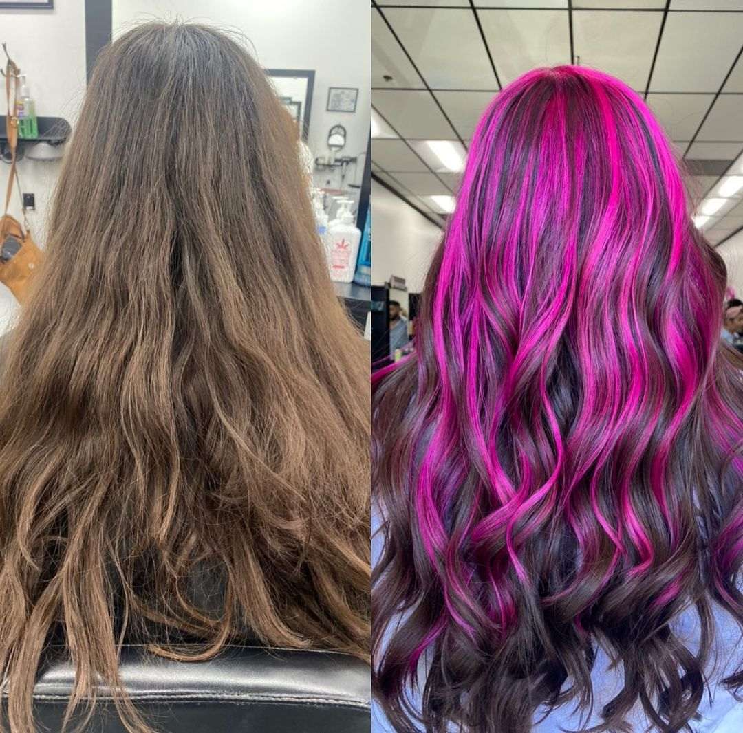 Pink Highlights in Brown Hair: How to Make Them & Examples