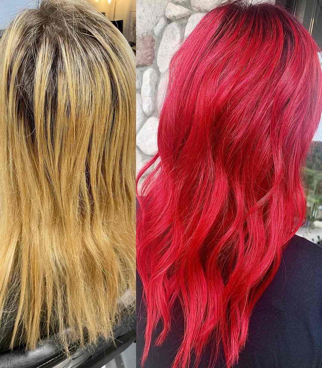 permanent bright red hair dye