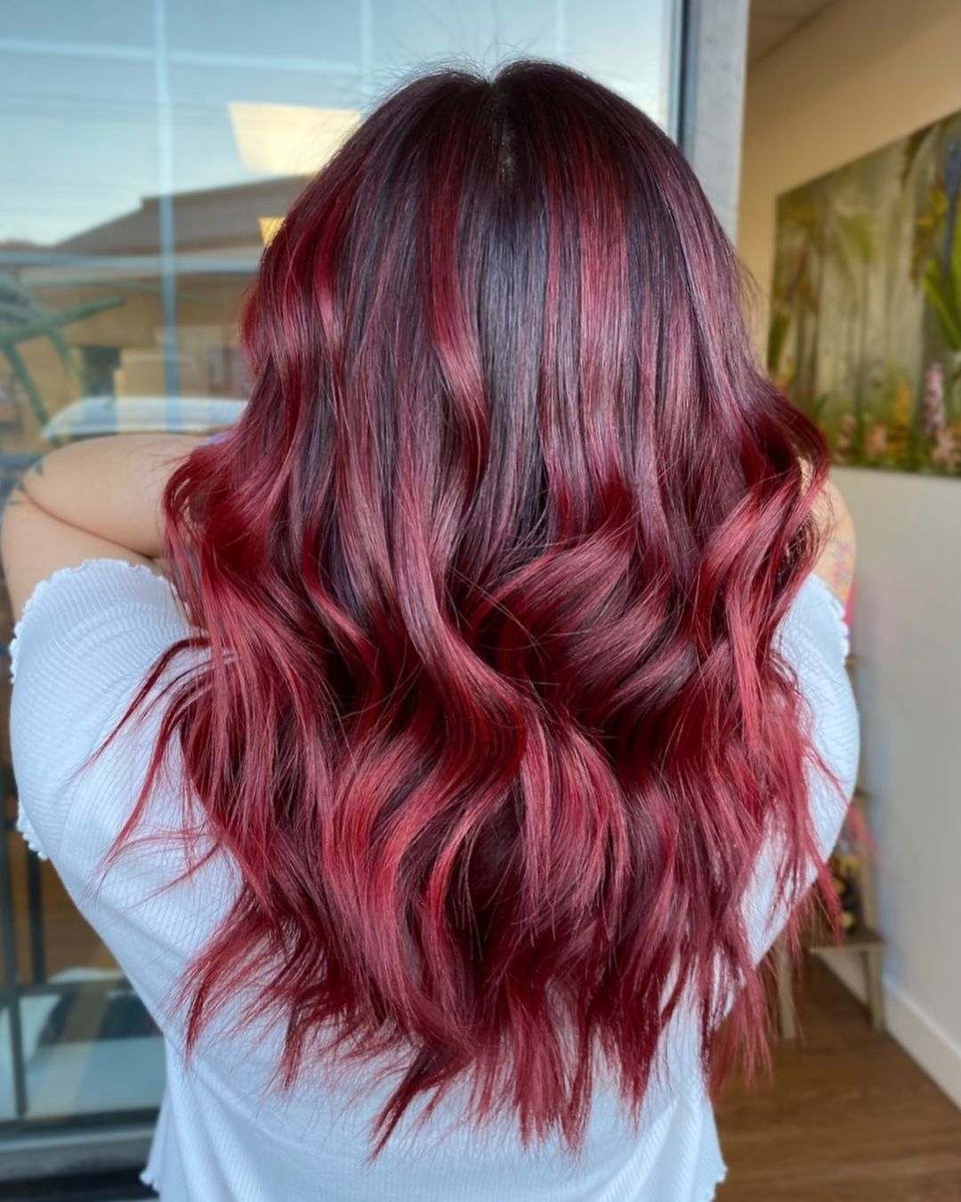 red hair dye on black hair
