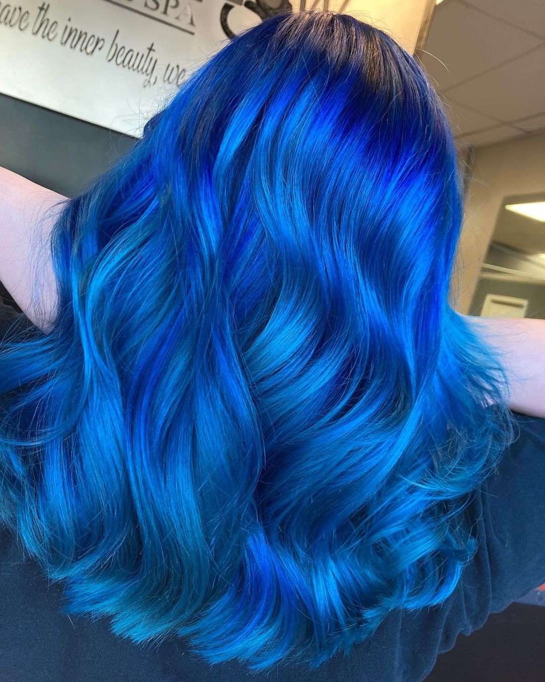 bright blue hair dye