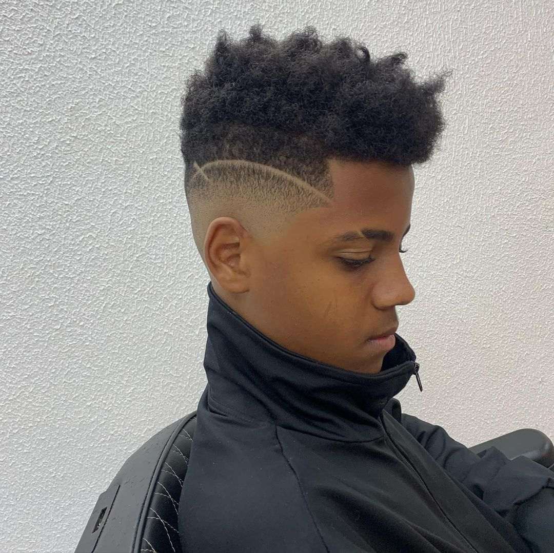 Afro Top with Hight Tapered Undercut