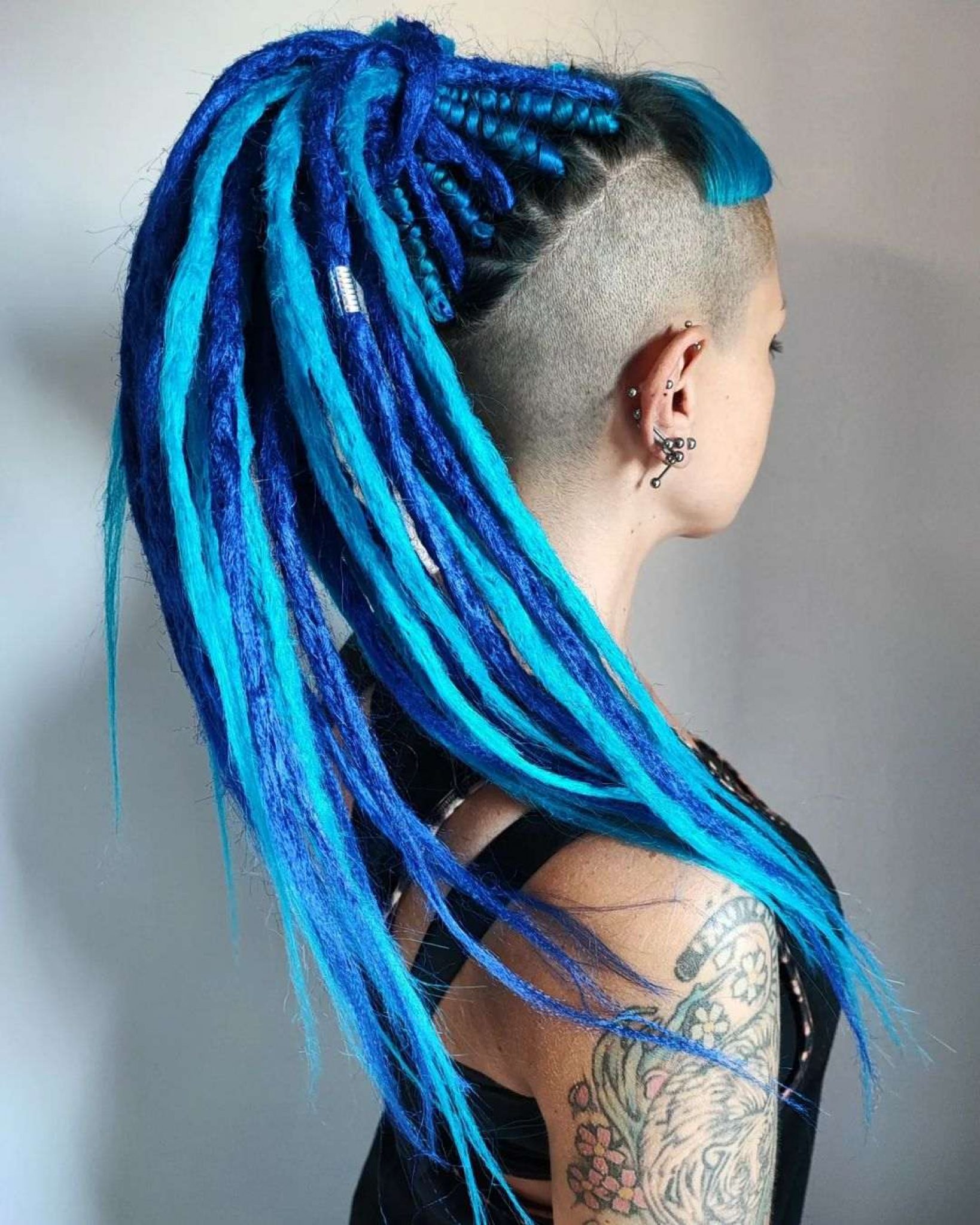 Colored Dreads 30 Dope Color Ideas For Locs Blue Dreads 1638x2048