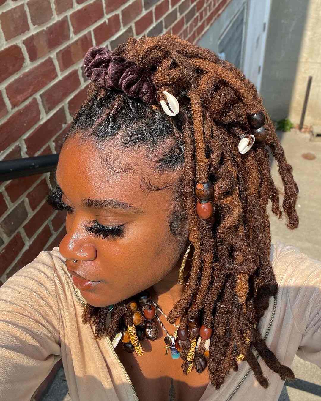 Locs with beads