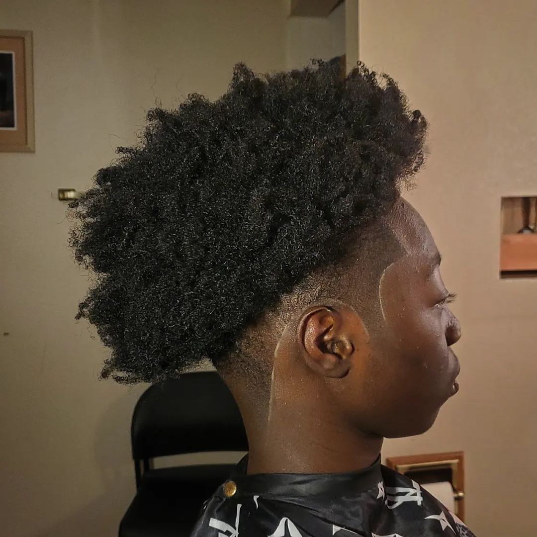 Low Fade with Afro