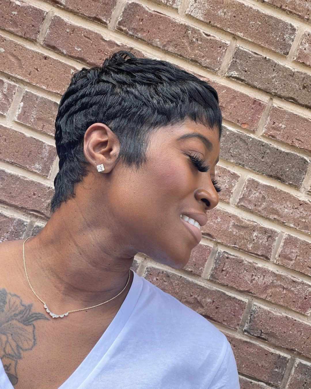 edgy pixie cut for african american