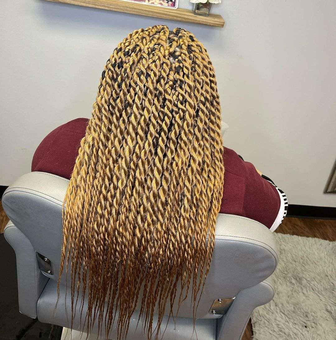 Blonde marley twists