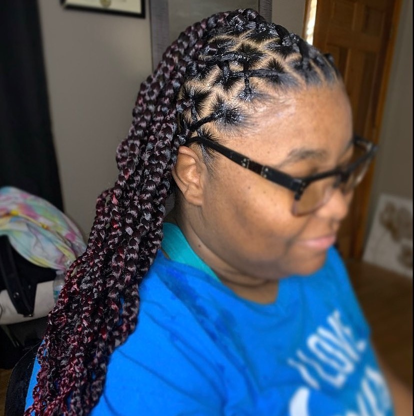 Braids with criss cross front