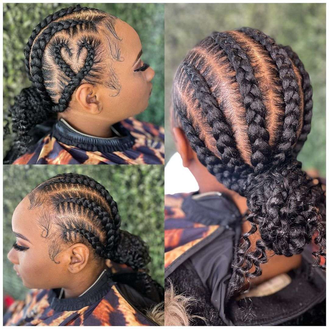 Feed in braids with heart