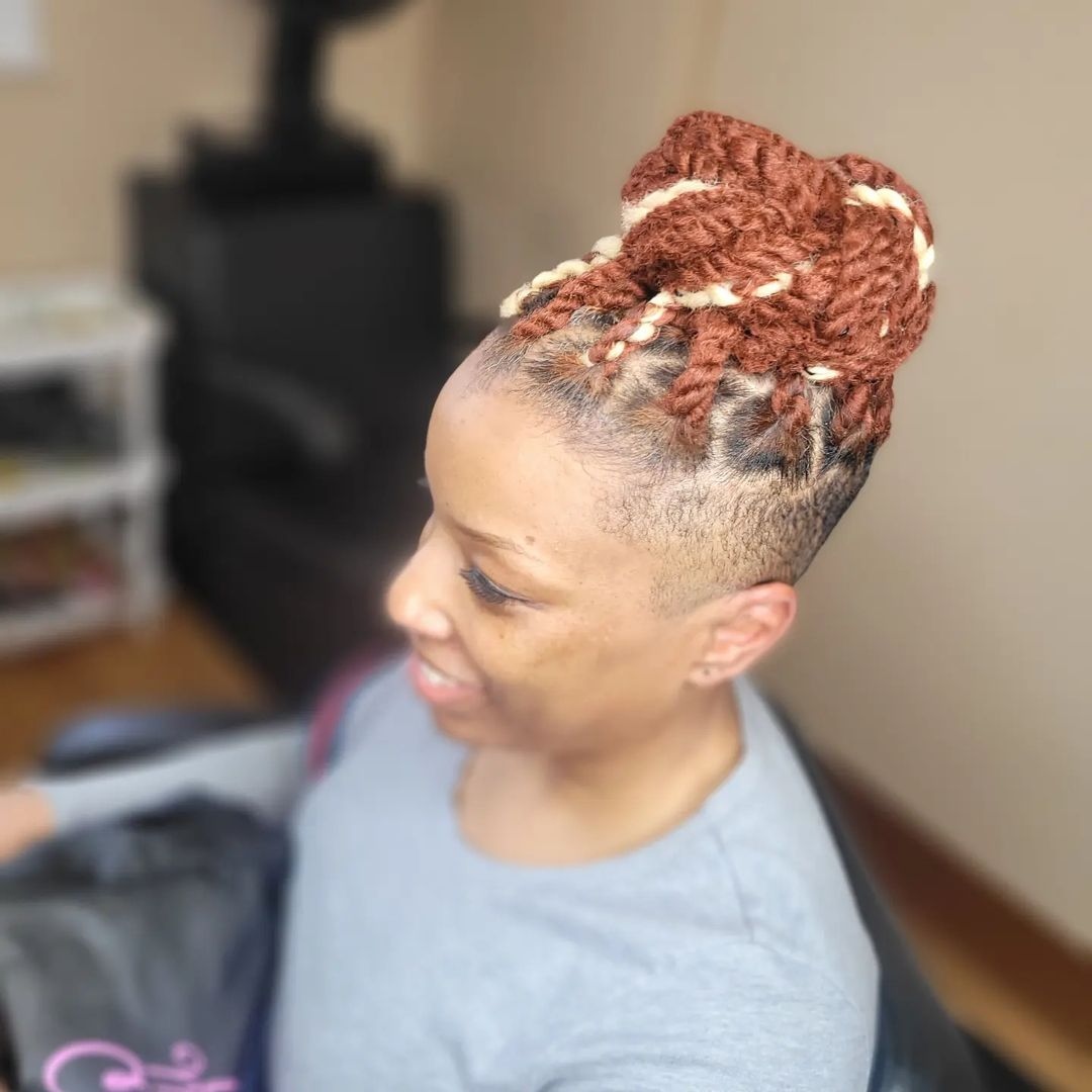 Marley twists updo