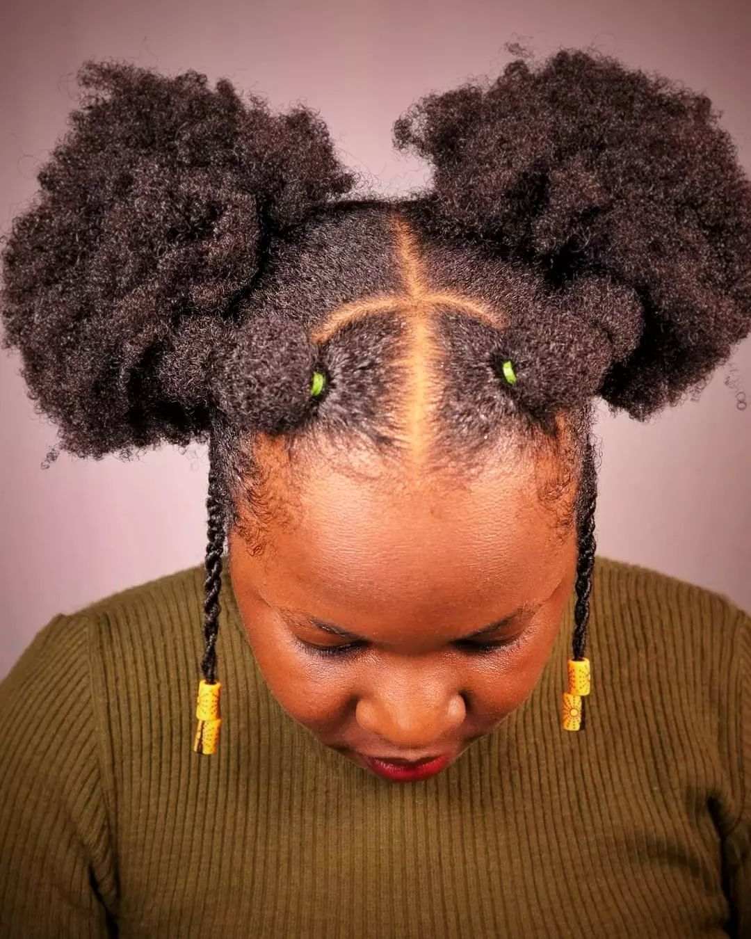 Natural 4c hairstyles with decoration