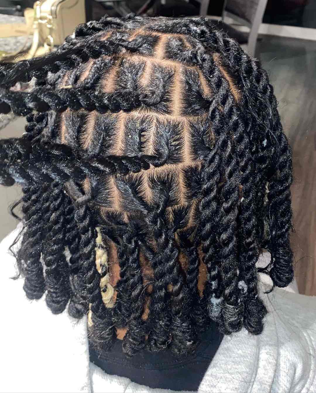 Shoulder length marley twists