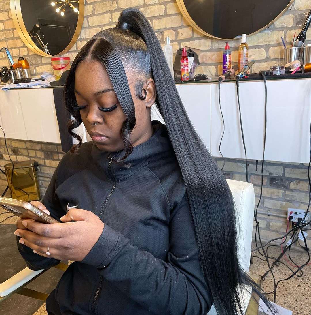 Sleek pony with two bangs