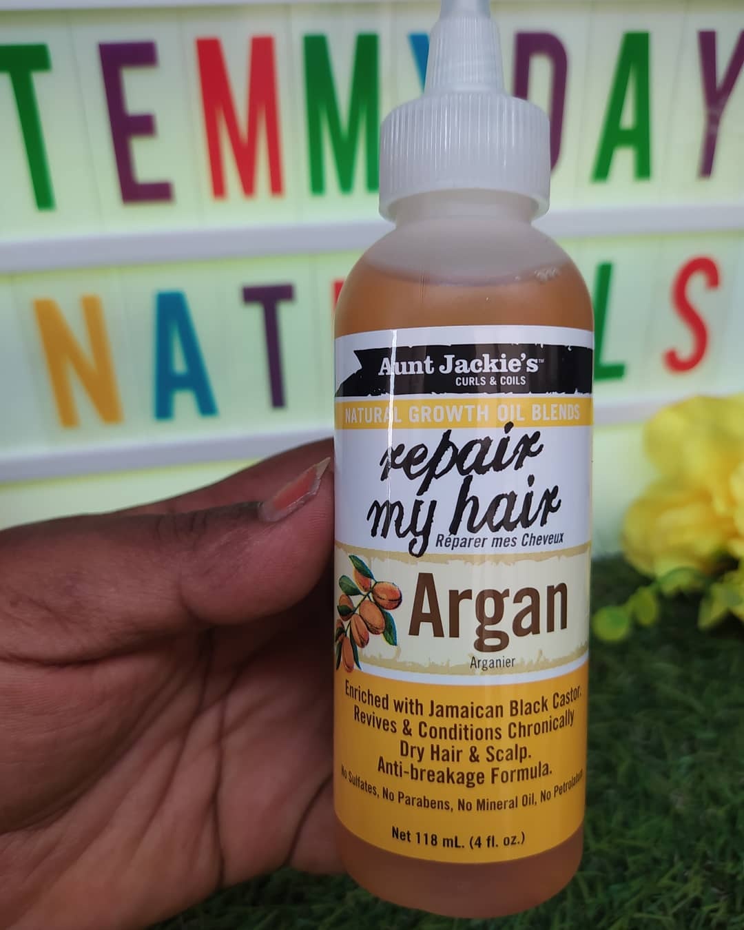 Aunt Jackie's Natural hair growth oil for 4c hair