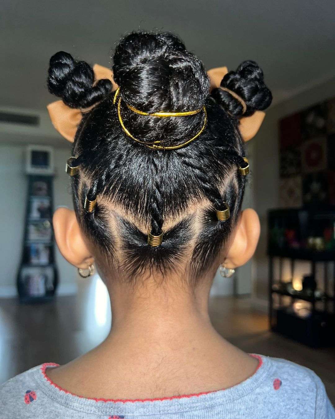 Bantu knots on kids