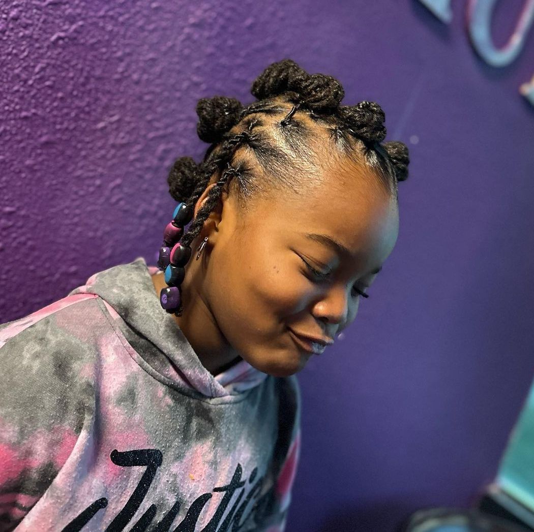 Bantu knots on kids