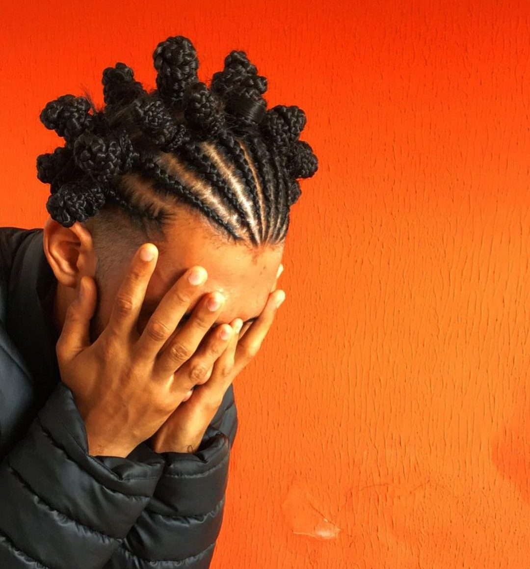 Braided bantu knots