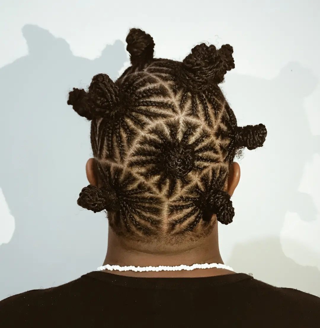 Braided bantu knots