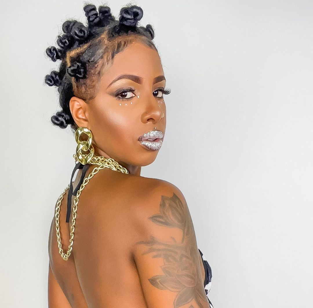 short hair bantu knots styles