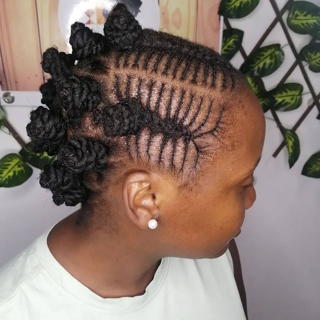 short hair bantu knots styles
